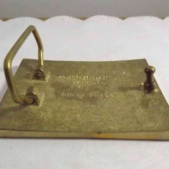 Wood's Tire Service Solid Brass Belt Buckle - Picture 7 of 8